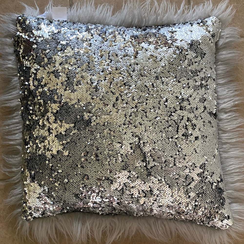 Fun pillow with sequins
